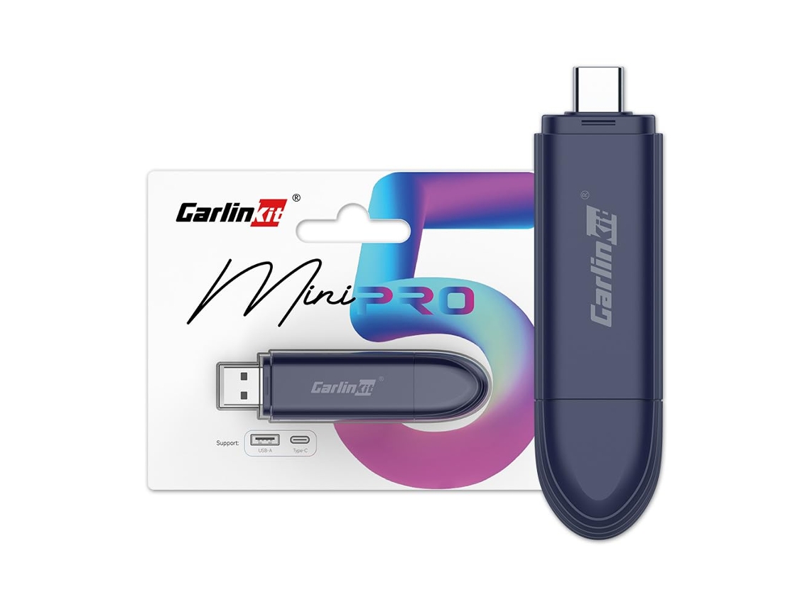 Adaptador sem fios Carlinkit Mini SE Pro para Carplay com fios original e Android Auto com fios, compatível com iOS 10 e Android 10