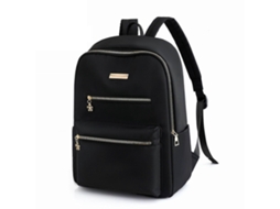 Mochila Feminina De Grande Capacidade, Simples, Escolar, Prática, Para Viagens, Moderna E Ideal Para Uso Diário Com Computador. Preta.
