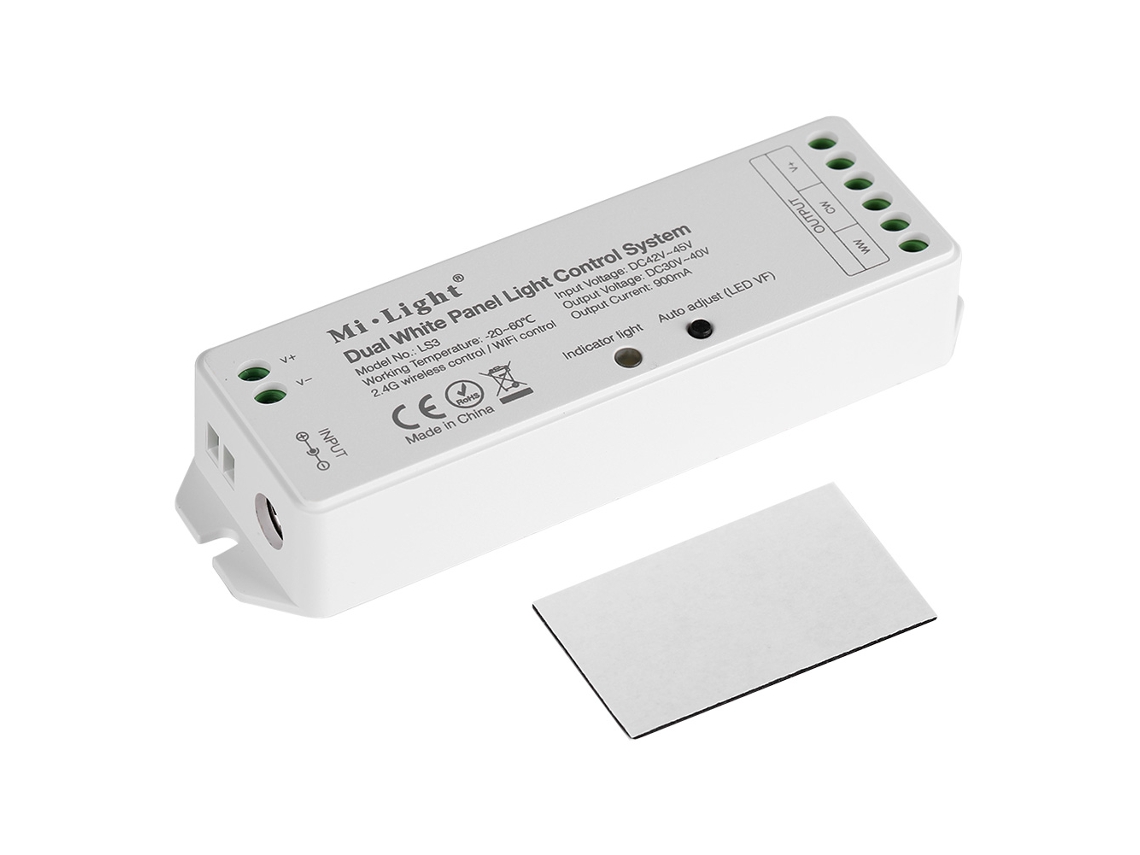 Sistema de controle de iluminação sem fio Milight de painel duplo com controle remoto 2.4G e aplicativo para smartphone