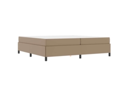 Conjunto 1 Estrutura Da Cama Vidaxl Castanho Tecido (200 X 200 Cm)