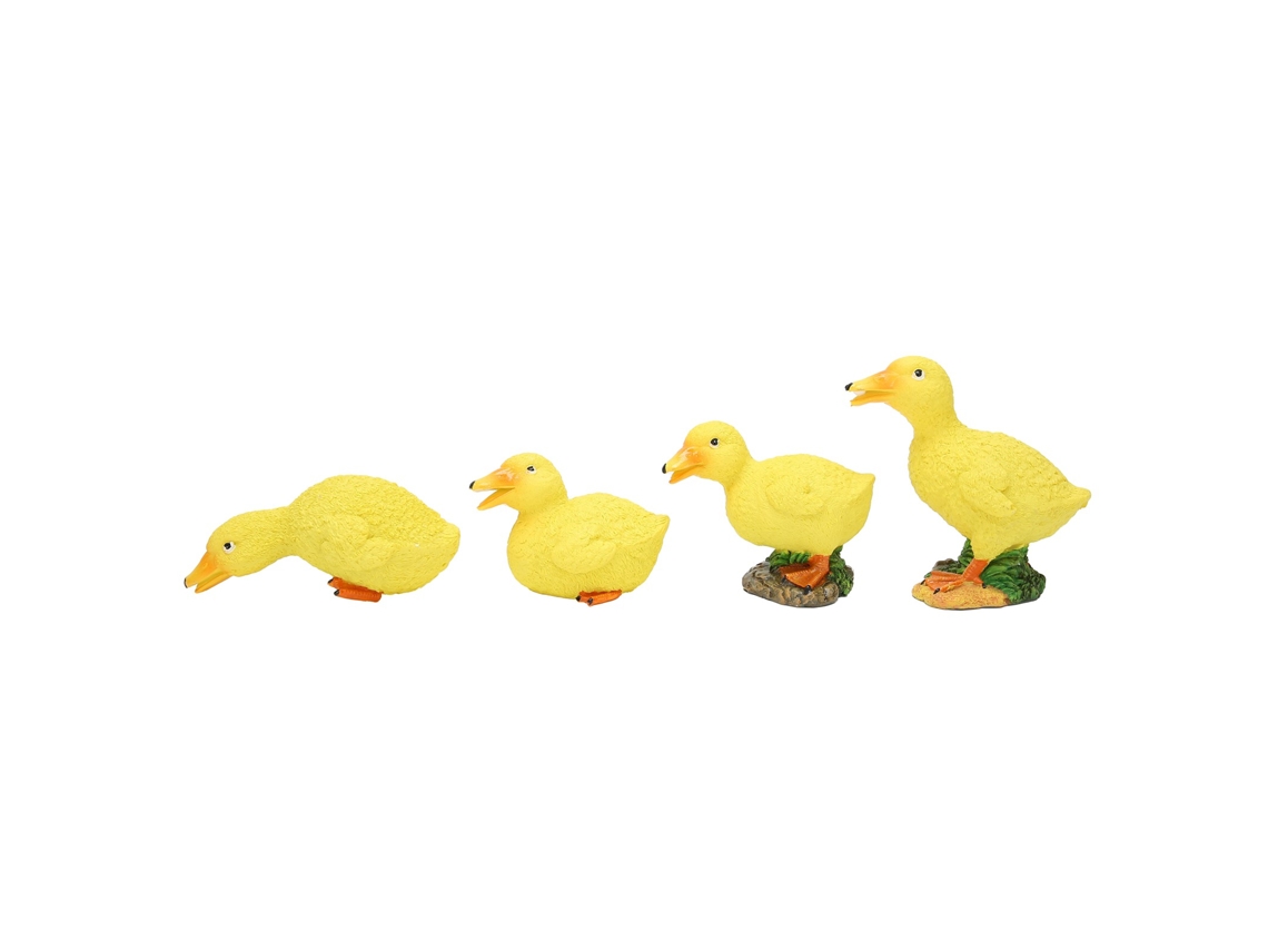 Conjunto de 4 Estátuas de Pato em Resina, CHABERLU