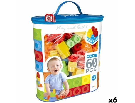 Blocos de construção de blocos coloridos 60 peças