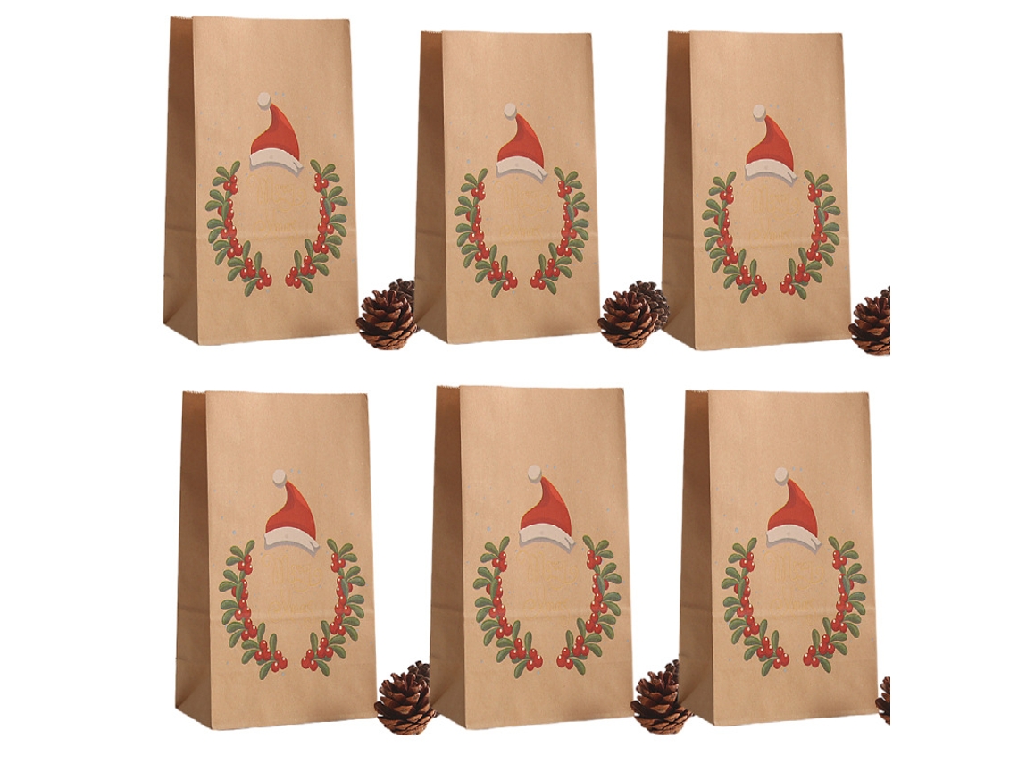 Pacote Com 12 Caixas De Presente De Natal Em Formato De Gorro De Papai Noel. Aquaforge