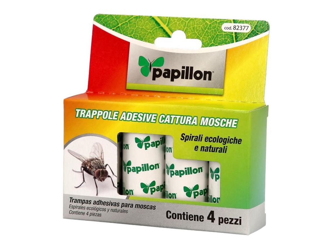 Trampa para moscas (4 unidades) atrapamoscas, tiras atrapamoscas, tiras atrapadoras de moscas, tiras pegamento moscas / insectos