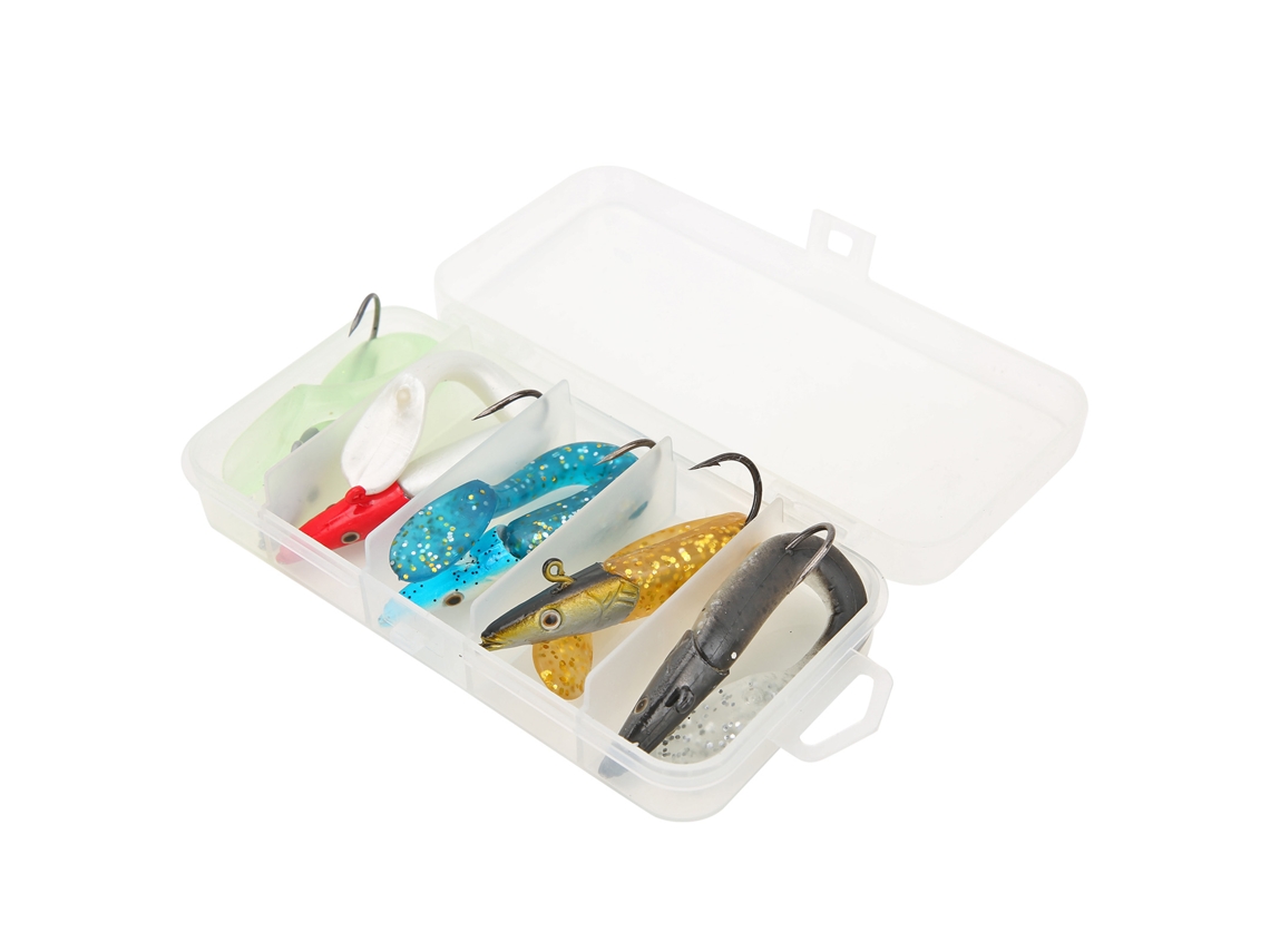 Kit de Iscas de Pesca Soft com Caixa