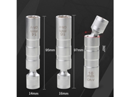 Laxiscreed Chave De Ponta 3/8" Com Encaixe De 12 Pontos Para Automóveis
