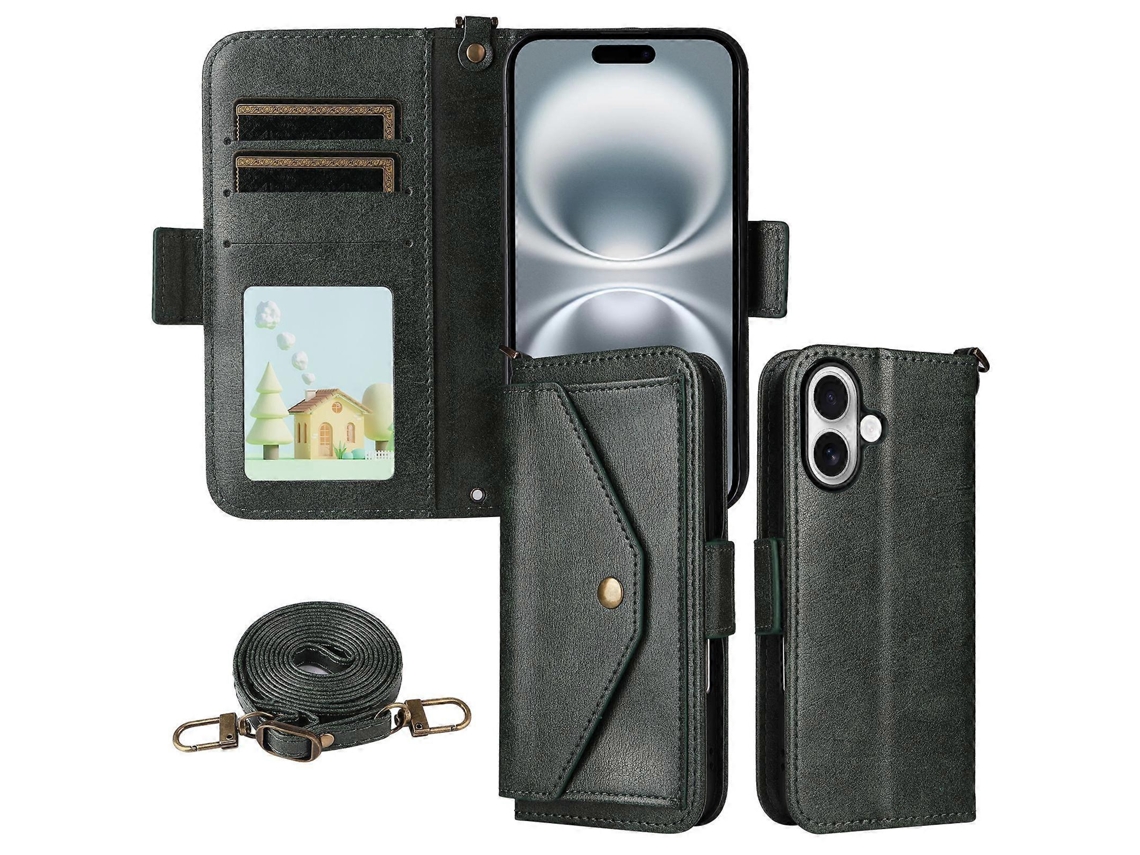 Capa De Celular De Couro Bovino Com Compartimentos Para Vários Cartões