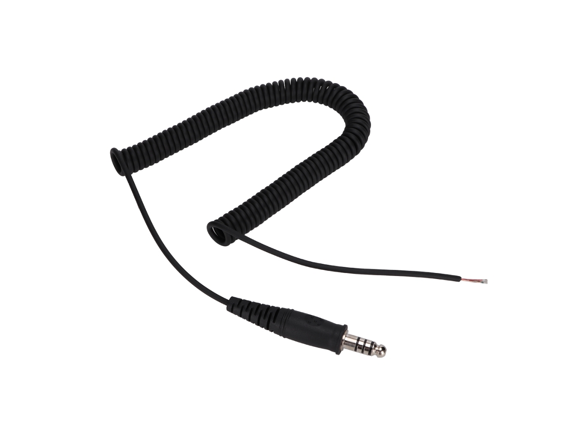 Cabo De Reposição Com Mola Adaptador Para Fone De Ouvido De Helicóptero Conector Militar U-174/u