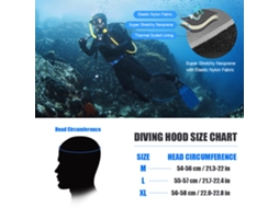 Boné De Mergulho Quente Com Capuz De Neoprene 3mm Para Esportes Aquáticos