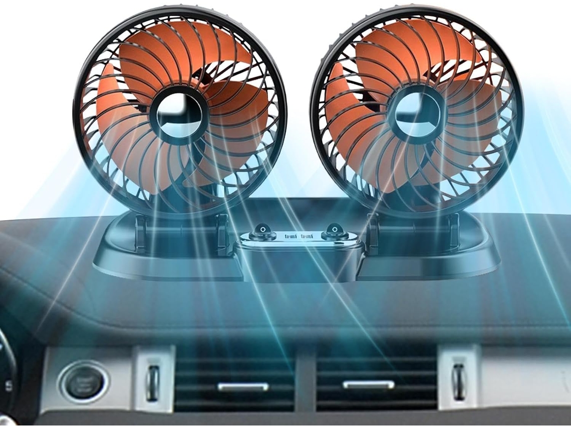 Ventilador Genérico Para Banco Traseiro De Carro, Ventilador De Cabeça Dupla
