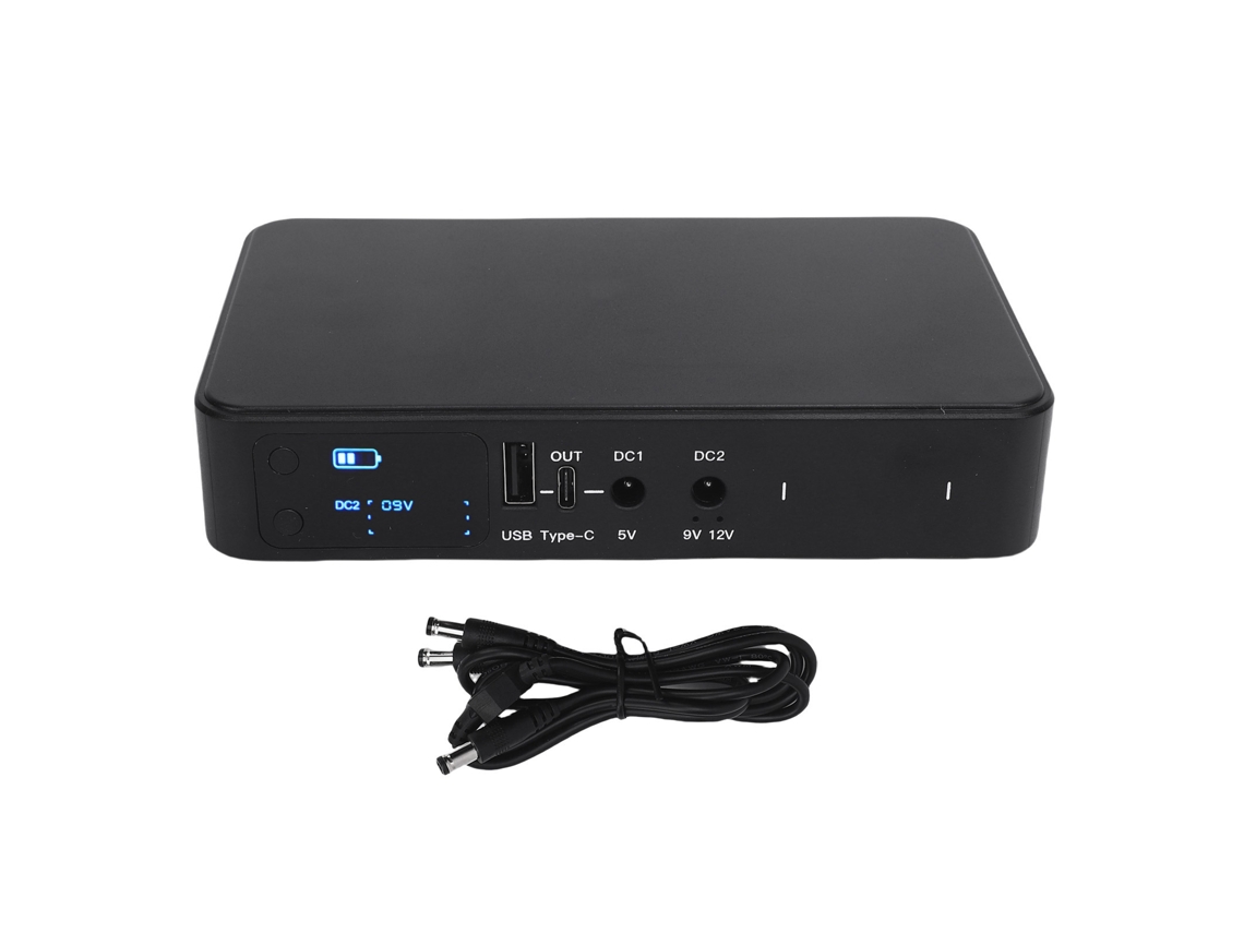 Mini Ups 10400mah Fonte De Alimentação Ininterrupta Para Roteador Câmera De Segurança Usb C Dc 5v 9v 12v