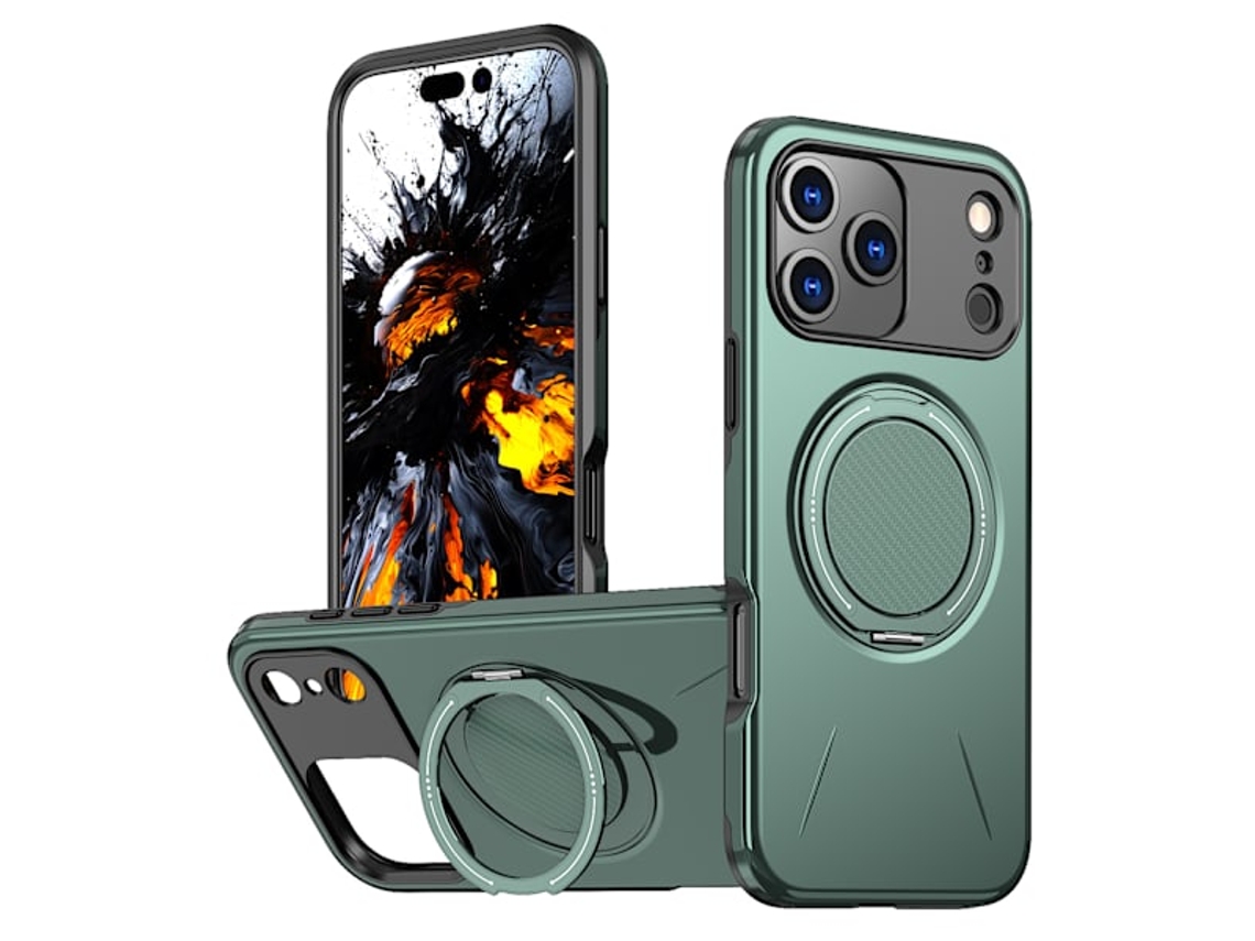 Capa para Celular Iphone 17 com Suporte Integrado, Cinza AQUAFORGE