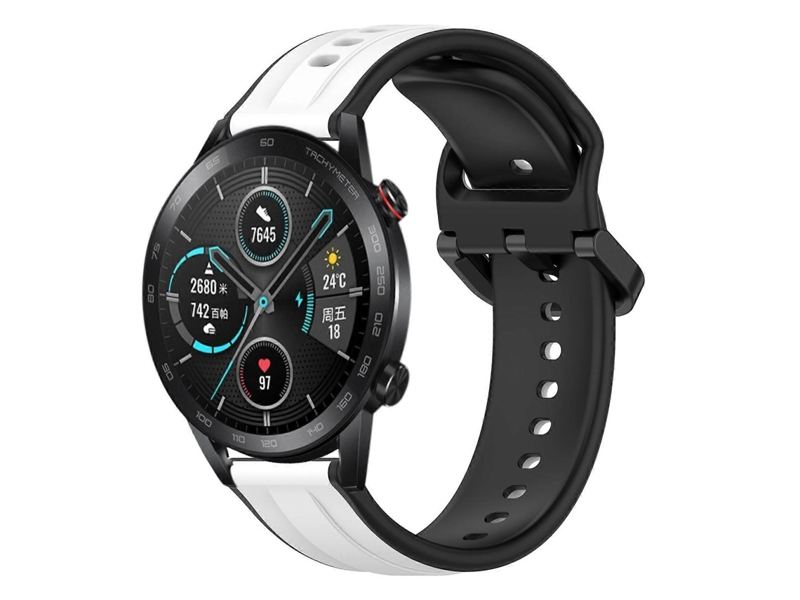 Pulseira De Silicone Bicolor Com Formato Convexo Para For Honor Magic Watch 2 (46 Mm X 22 Mm).