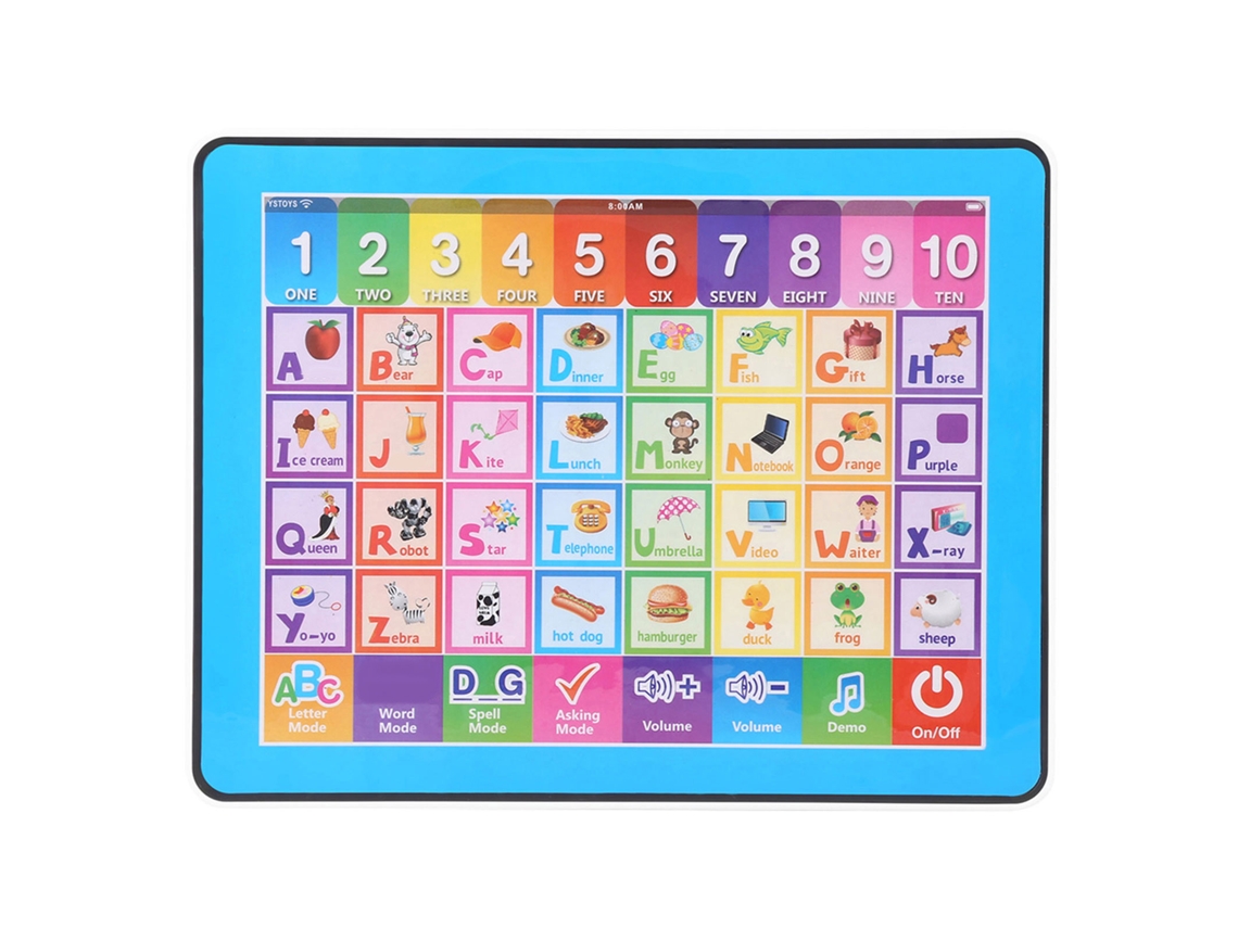 Mali brinquedo Educativo Tablete Infantil com Tela Tática para Aprendizagem de Inglês para Bebês e Crianças