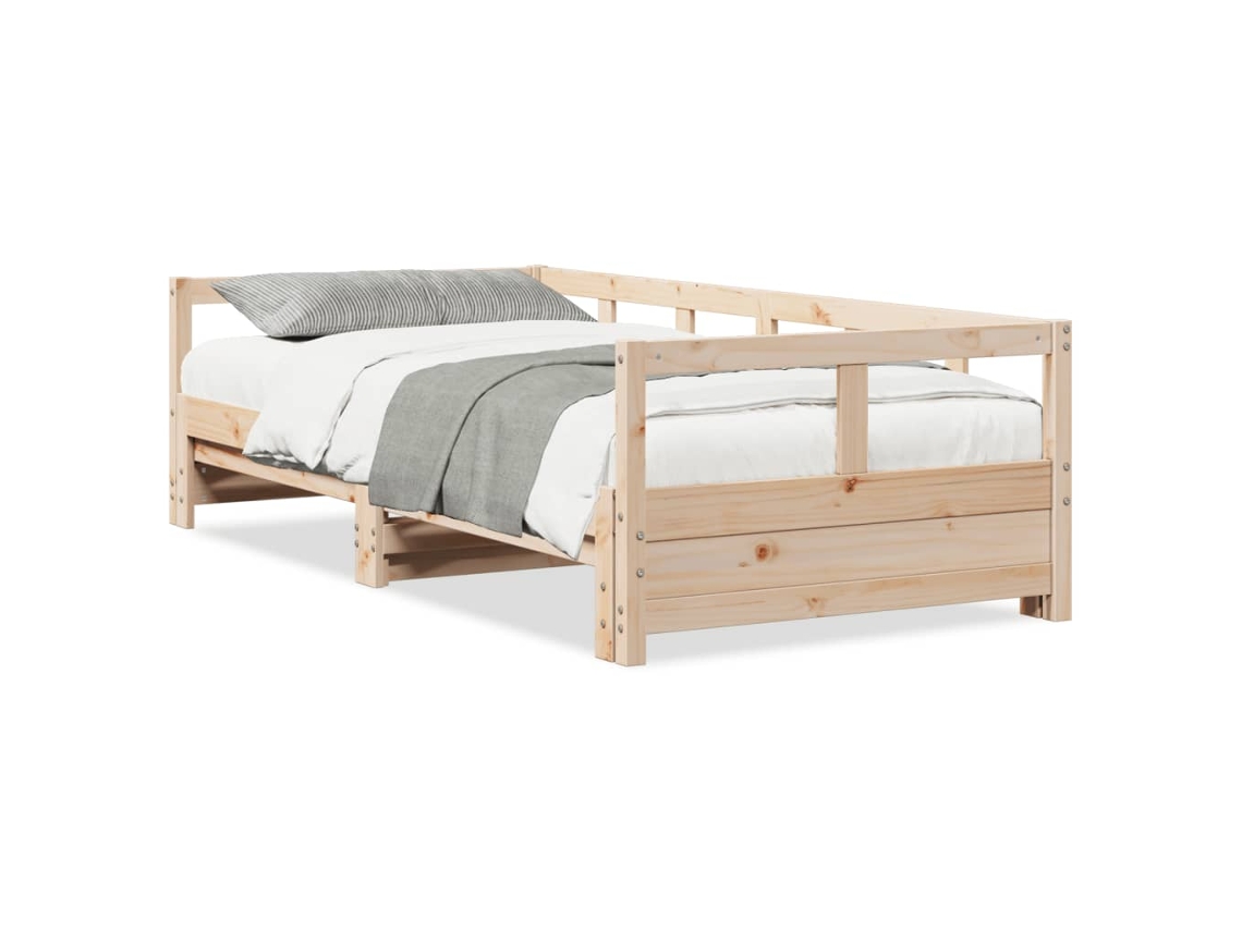 Sofá Cama Sem Colchão em Madeira de Pinho Maciça 90x190 cm MAISON EXCLUSIVE