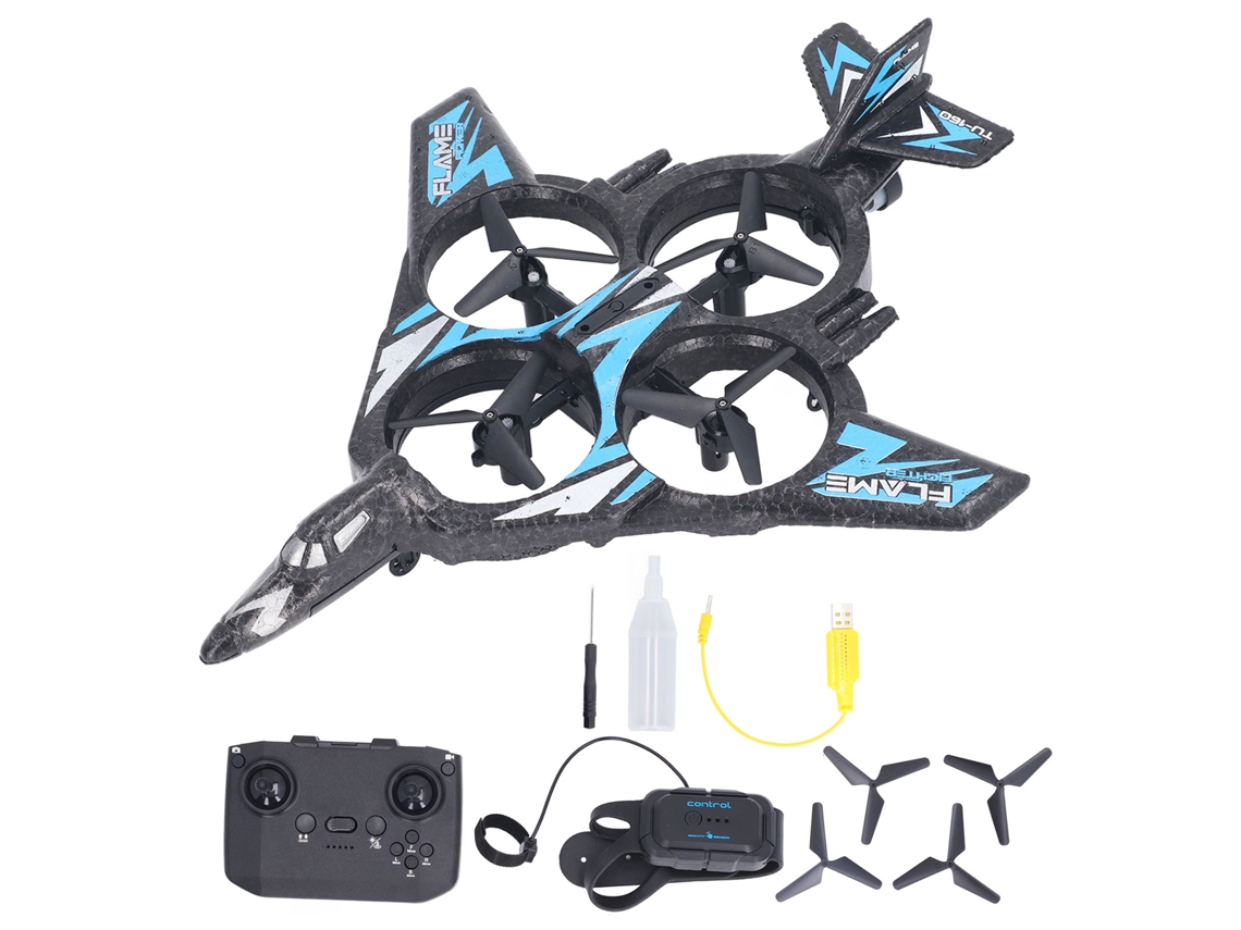 Avião De Controle Remoto 2.4ghz Epp Com Spray Colorido Luzes Led Stunts Controles Duos Para Adultos E Crianças