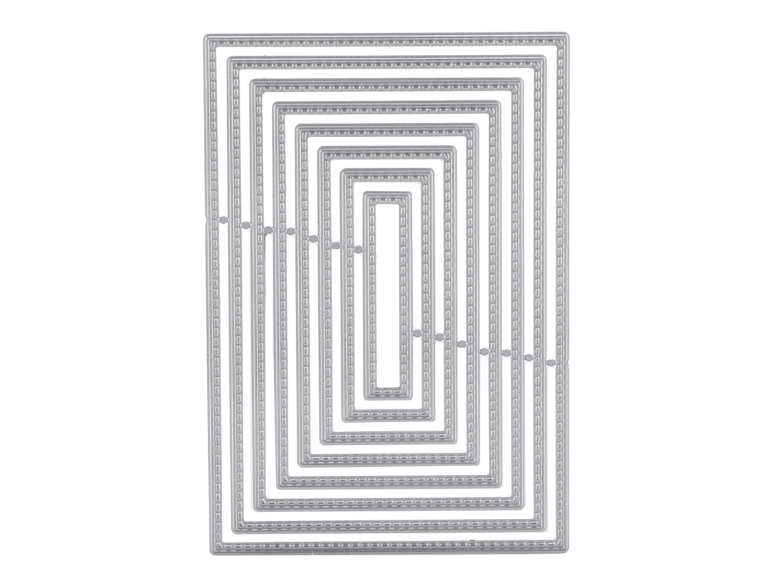 Plantilla De Corte E Embossing De Aço Carbono Retangular Para Costura E Gravura