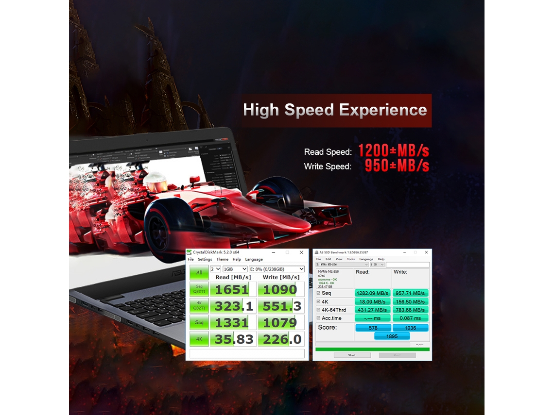 Kingspec 256gb 2242 Pcie 3.0 Nvme M.2 3d Nand Ssd Interno (ne-256)