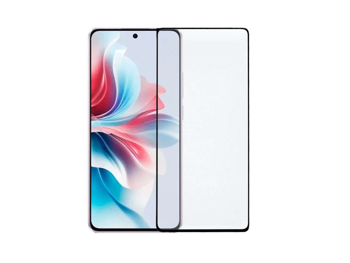 Película De Vidro Temperado Completa Preto Para Oppo Reno 11 F 5g