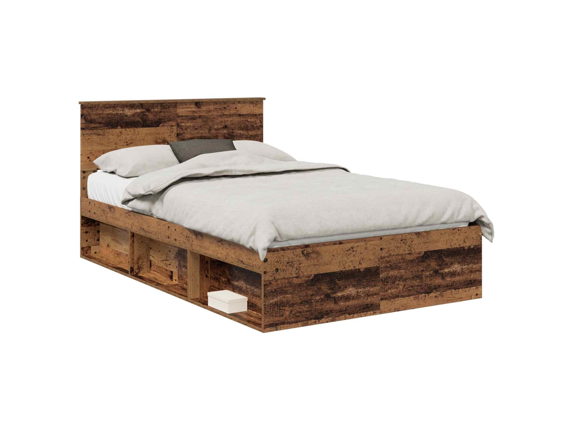 Estrutura da Cama com Cabeceira Madeira Antiga 120x190 cm MAISON EXCLUSIVE