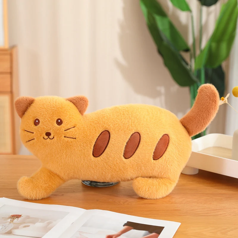 Almofada Decorativa Criativa para Sofá com Estampa de Gato em Baguete MDUG (55 Cm)