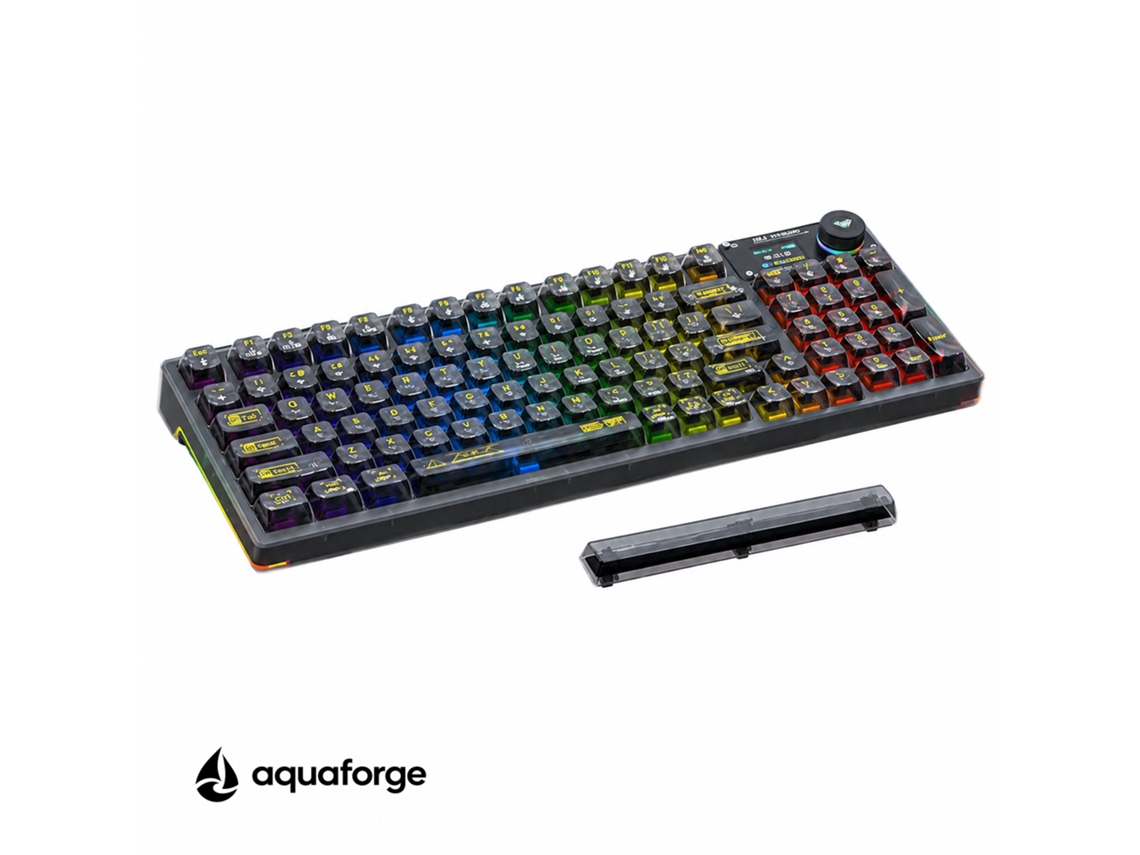 Teclado Mecânico Rgb Preto Transparente