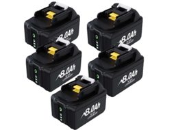 Bateria OEM para ferramentas elétricas, 5 peças, 8,0 Ah, capacidade de 8000 mAh, compatível com BL1830