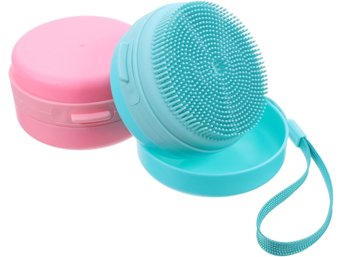 Lurelia Conjunto De 2 Escovas De Silicone Para Duche, Silicone Macio, Com Argola E Massagem Suave, Rotina Spa Prático