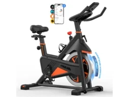 Bicicleta Magnética MERACH, 16 Níveis Resistência, Volante 6kg, LCD, Bluetooth APP, Assento e Guidão Ajustáveis, Porta-Copo, Suporte iPad
