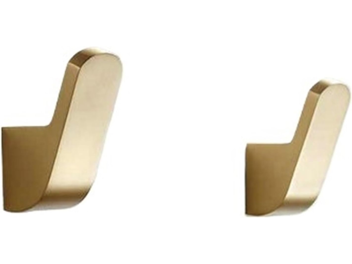 Ganchos De Latão Para Roupão, Acabamento Dourado Escovado, Gancho