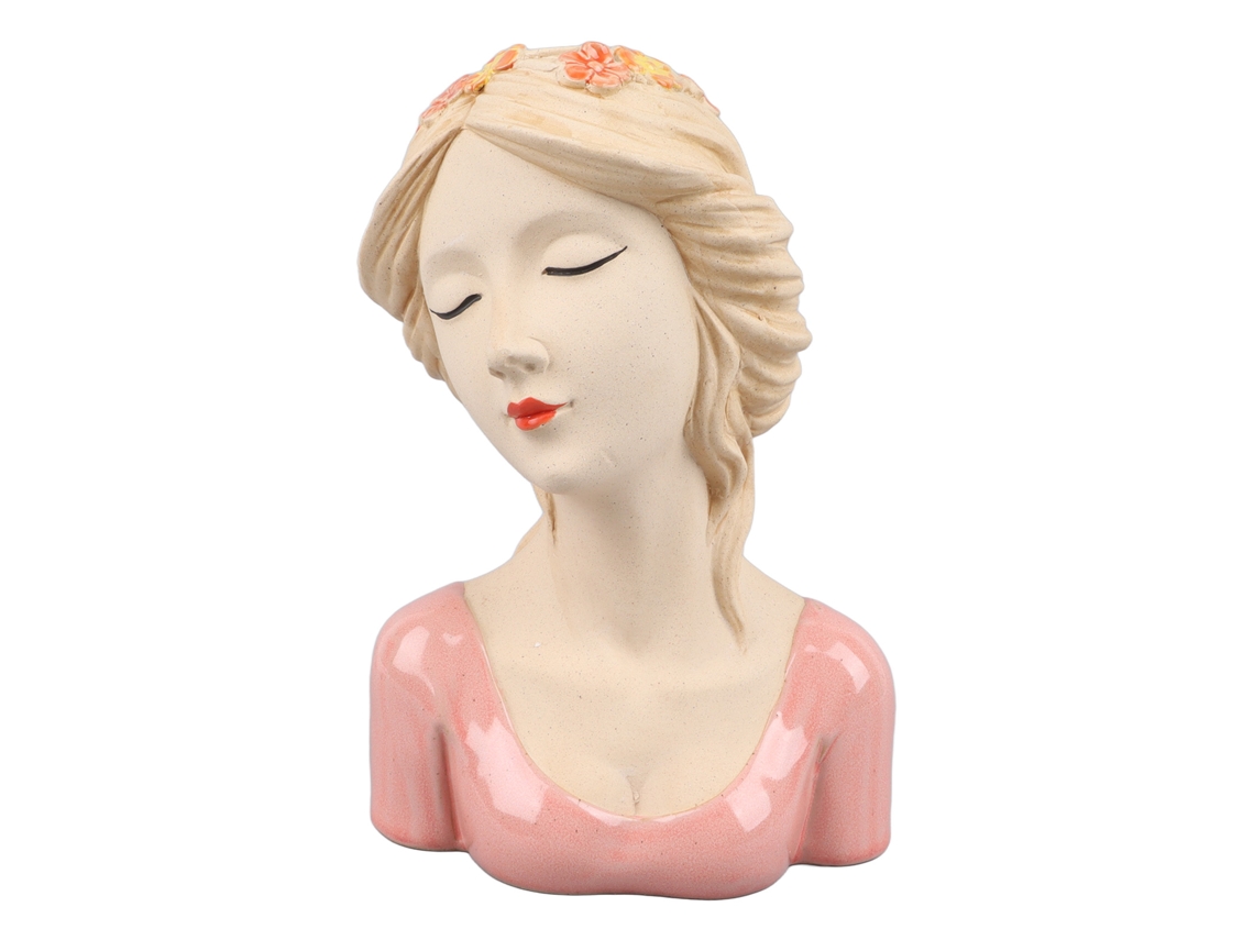 Vaso Decorativo LAXISCREED Menina Rosa Moderno Cerâmica