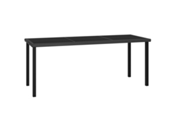 Mesa De Jantar Jardim 180x70x73 Cm Vime Pe Preto DKD HOME DECOR