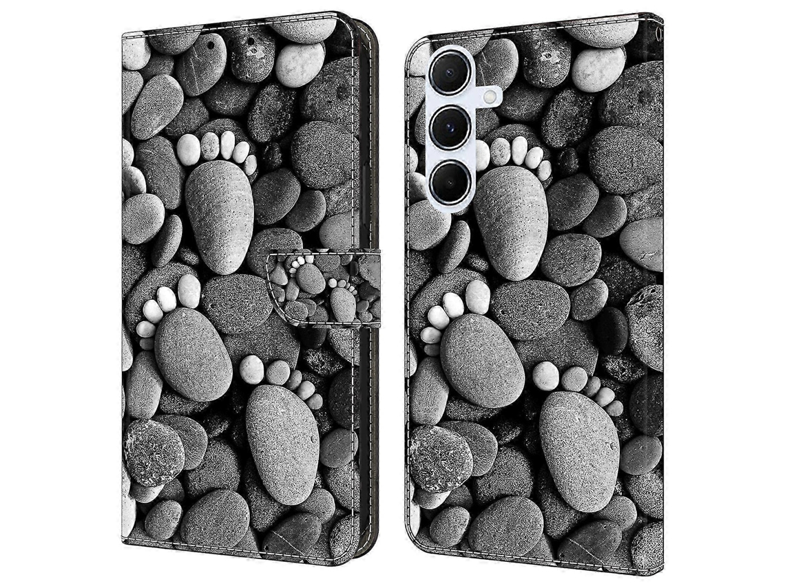 Stone Footprints26-27 For Samsung Galaxy A17 5g Case Wallet Stand Pattern Printing Pu Leather Flip Phone Cover