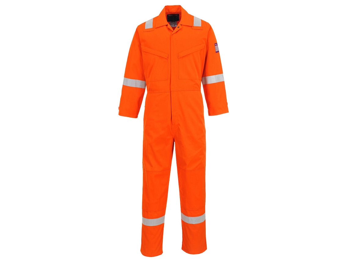 Traje Modaflame Proteção À Prova De Fogo E Eletrostática / Azul Marinho / L Portwest
