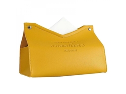 2026 caja de Guardanapos de Couro Pu Antiaderente e Resistente À Água para Hotel, Lar e Sala de Estar 22*12.8*14cm 22*12,8*14 Cm Amarillo