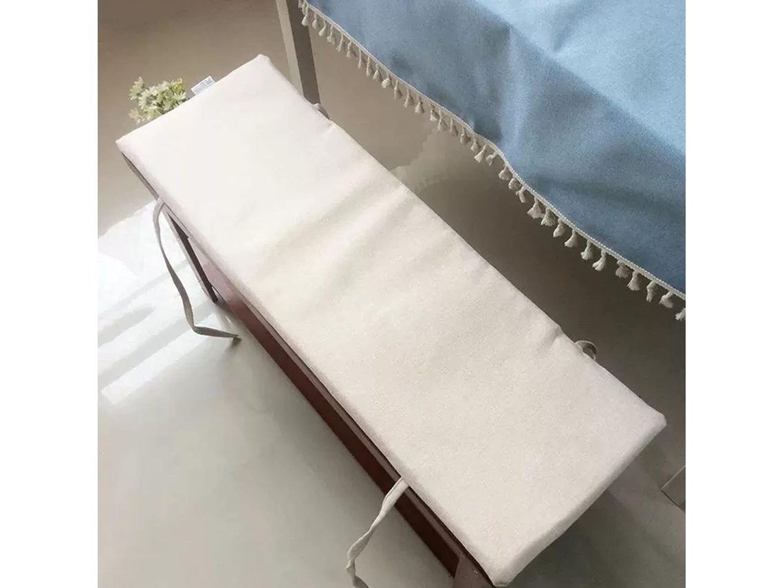 Almofada Antiderrapante Para Banco De Interior Com Amarras, Removível E Lavável, Almofada Retangular Durável Para