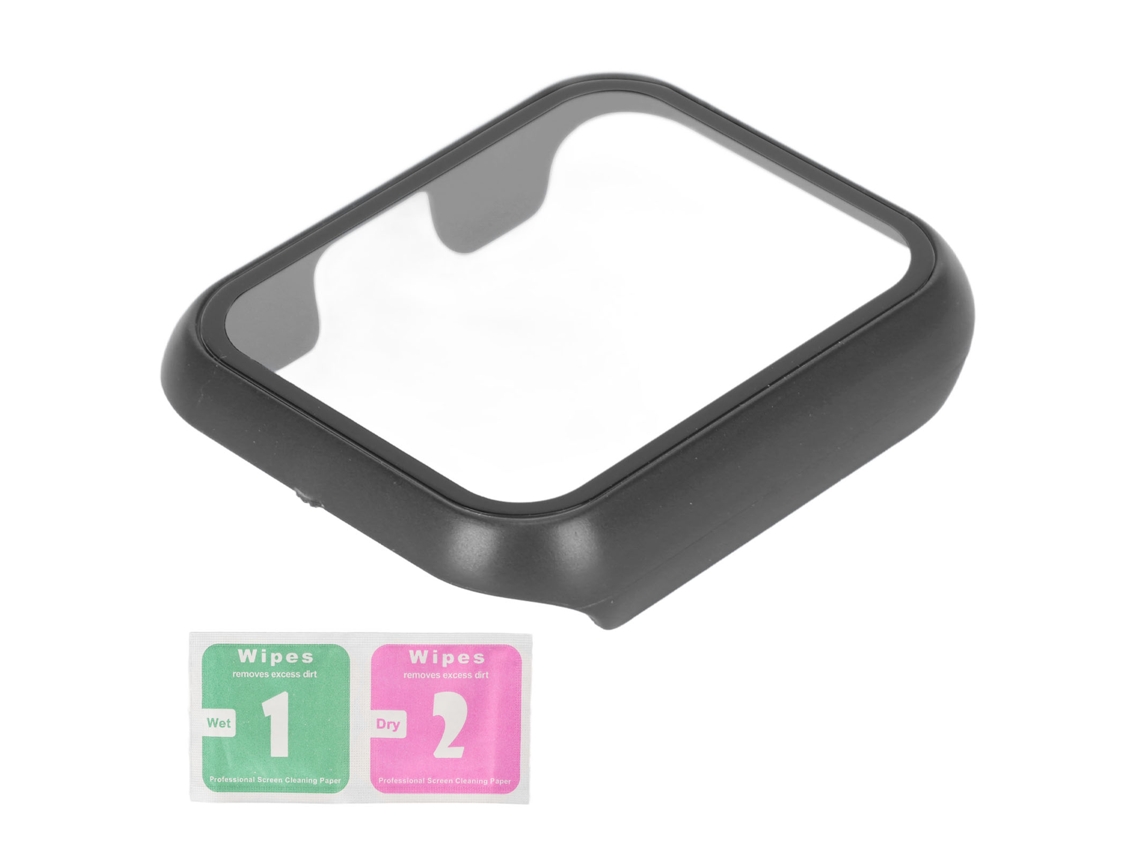 Capa Protetora De Pc Com Película De Vidro Temperado Para Relógio Smart Realme Watch 2 Preto
