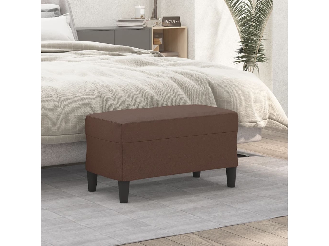Vidaxl Banco 70x35x41 Cm Couro Artificial Castanho
