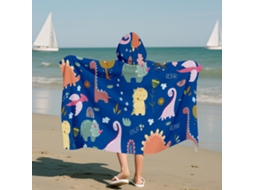 Toalha De Praia Infantil Secagem Rápida Absorvente , Leve E Versátil130×80cm dinossauroczhhmart