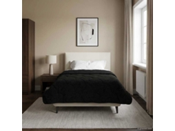 Vidaxl Duvet De Ano Inteiro Colchonete Preto 140 X 220 Cm