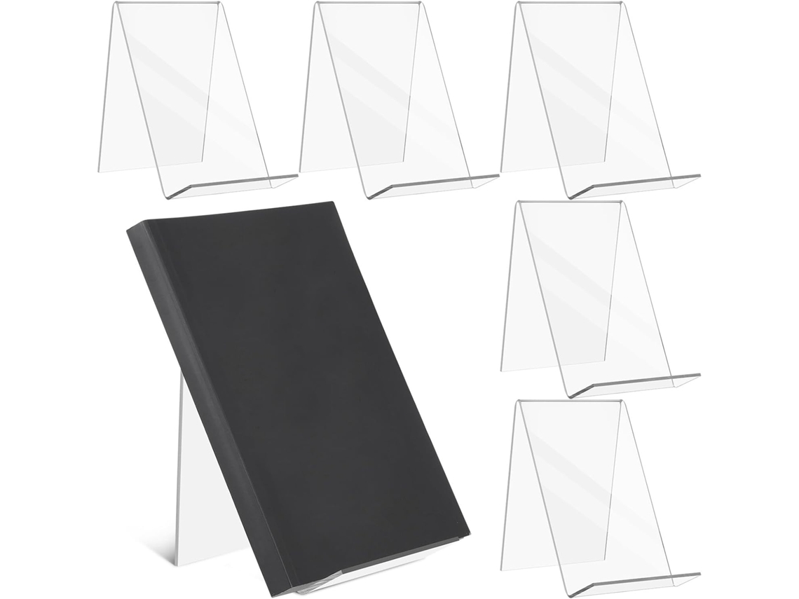 Para Livros E Documentos Em Acrílico, Com 6 Peças. Transparente, Estável E Leve, Ideal Para Exibir Gokoco