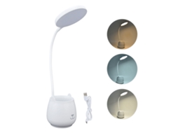 Lâmpada de Mesa Led Flexível com Porta canetas | S/MARCA