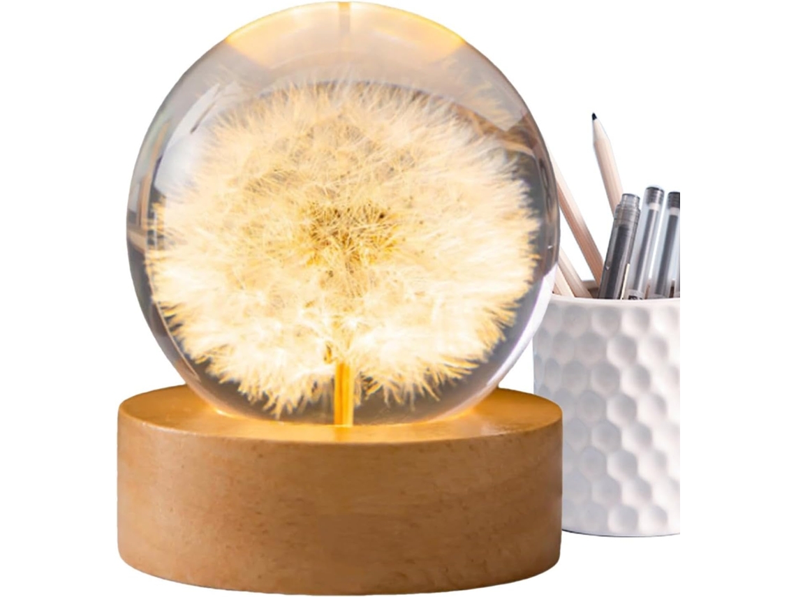 Luminária De Vidro Em Formato De Bola, Com Bolas Decorativas Em Led | Em Formato De Flor |