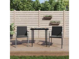 Cadeiras Jardim C/ Almofadões 2 Pcs 56x59x84 Cm Vime Pe Preto Dkd Home Decor