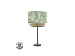 Candeeiro De Mesa Grande Congo 1xe27 Preto/verde Natural 64x30x30 Cm Fabrilamp