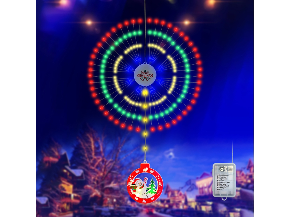 Laxiscreed Luzes De Natal Com Fogo De Artifício, Ip65 À Prova D'água, 8 Modos Para Decoração Exterior