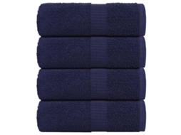 Vidaxl Toalhas De Rosto Frogn 4 Peças Azul-marinho 30x30 Cm 360 G/m²