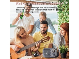Alto Falante Bluetooth Retrô Alto Falantes Bluetooth Sem Fio Portáteis Vintage Com Volume Alto Bluetooth 5.0 Suporte Para Cartão Tf U Disk Yizhood