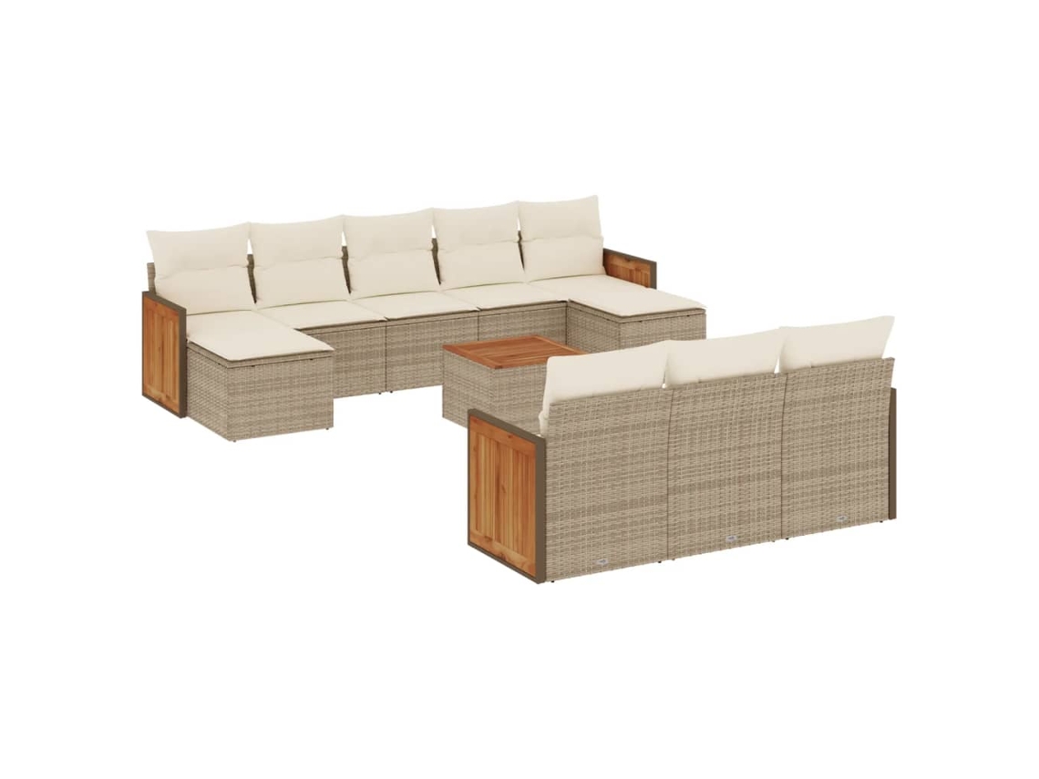 Garden Sofa Set, Garden Sofa Sets Vidaxl Bege Rattan / Vime (n/a)