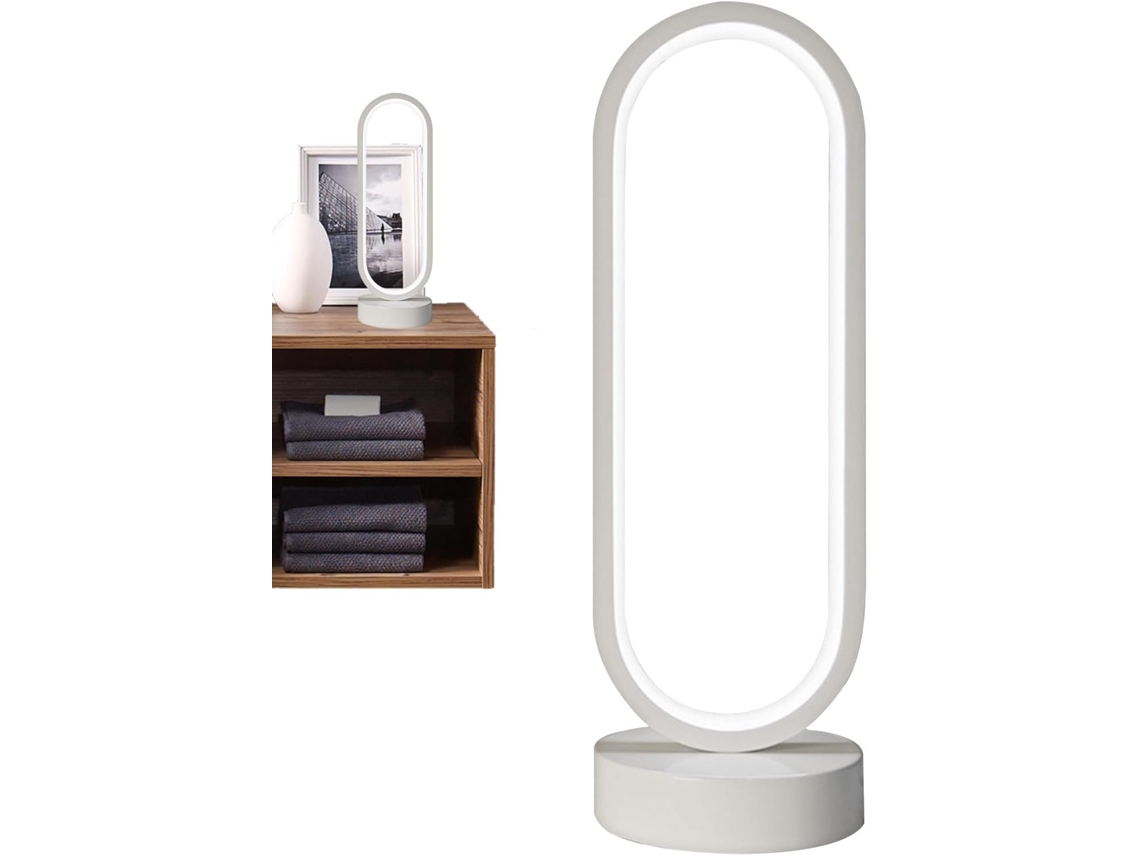 Abajures para sala de estar, abajur de mesa minimalista em formato oval.